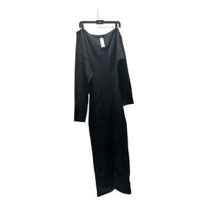 Naked Wardrobe One Shoulder Black Dress